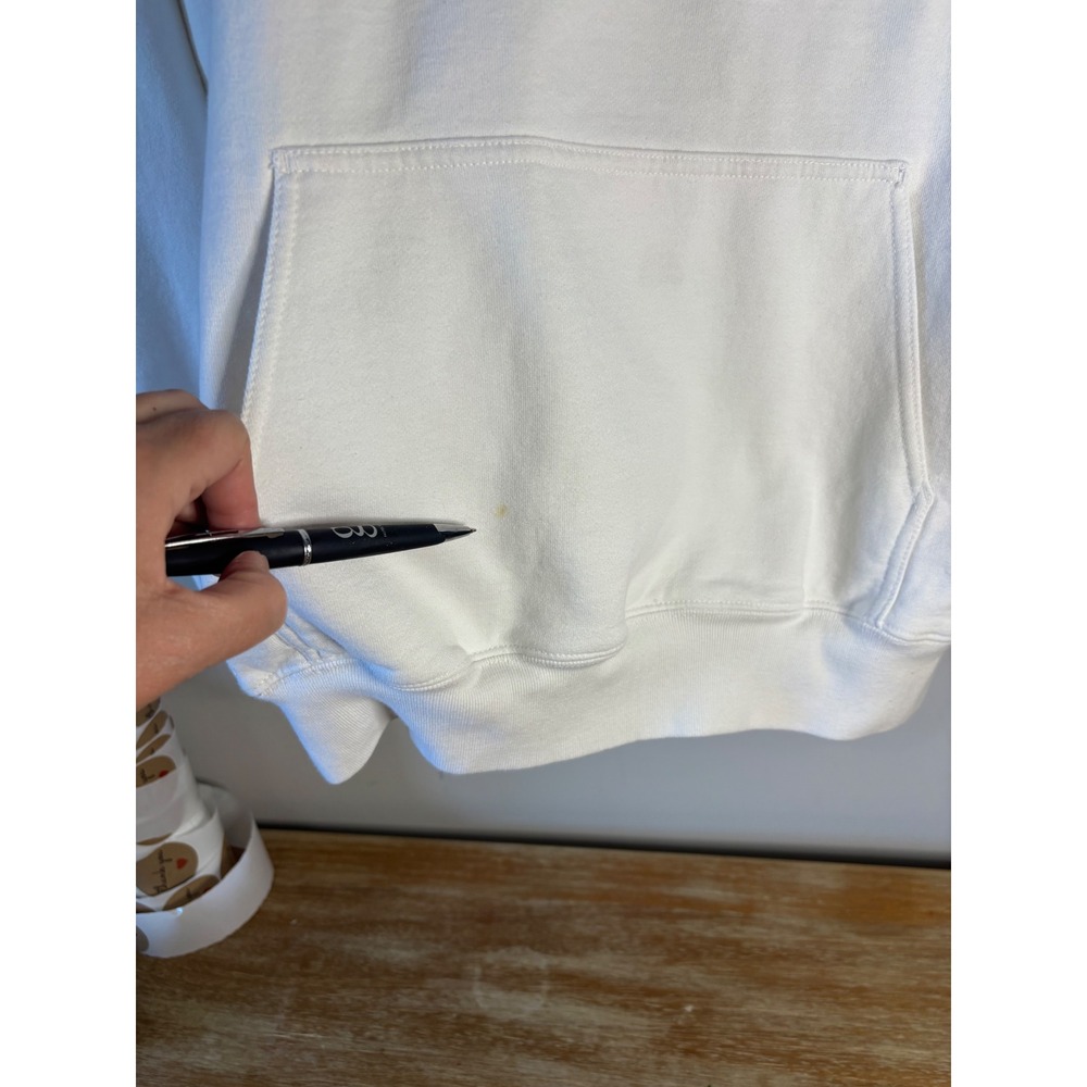 Brandy‎ Melville White Butterfly Embroidered Oversized Hoodie Sweatshirt MDA110 - Picture 3 of 7